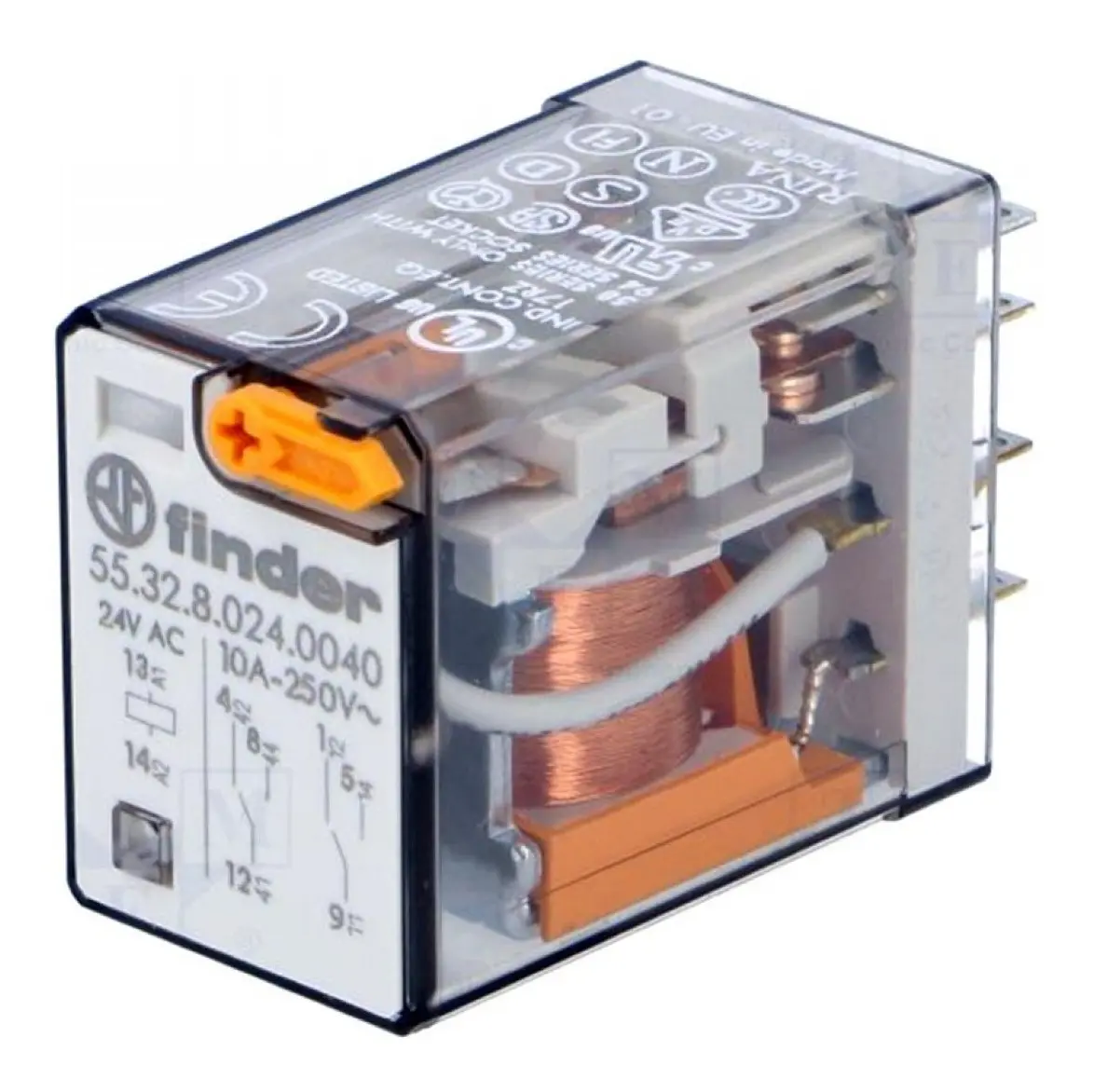 55.32.8.024.0040 RELEVADOR MINIATURA 8 PINES 10A